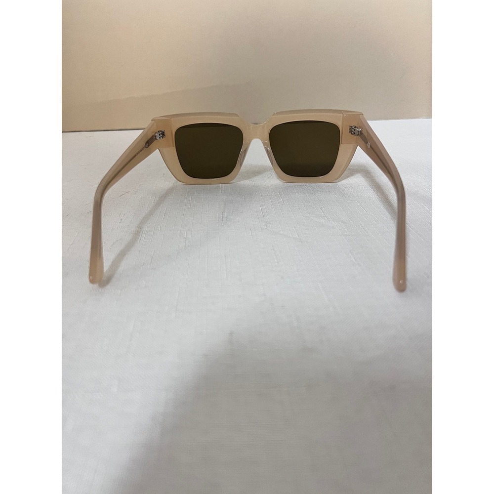 AQS Sunglasses Women Tan Excellent Oversized Square Acetate JL2 53-19-145 - Picture 4 of 8